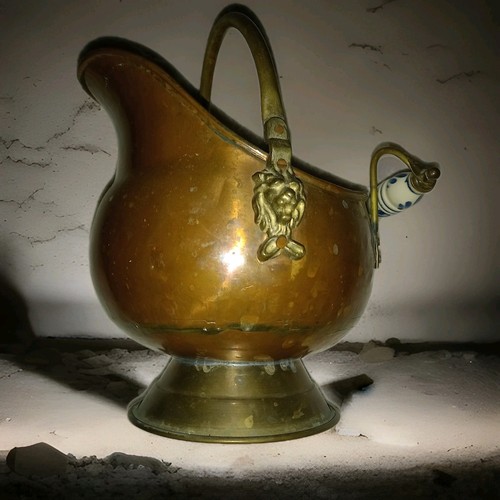 Antiker kupfer kohleeimer mit - *antiker,